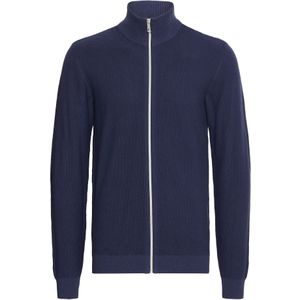 BLEND Gebreid vest 'GOMAZ'  blauw / wit