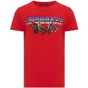 CIPO & BAXX Shirt  blauw / rood