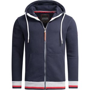 Alessandro Salvarini Sweatvest  navy / grijs gemêleerd / rood