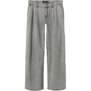 Jeans - Plooien Wide Leg - Denim - Mid-Waist - Wide-Fit