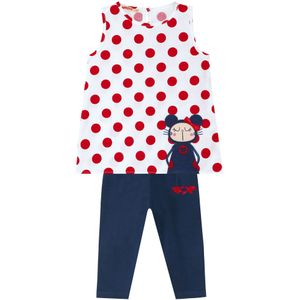 Denokids Trainingspak 'Dotted'  rood