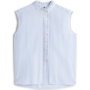 TOMMY HILFIGER Blouse  lichtblauw / wit