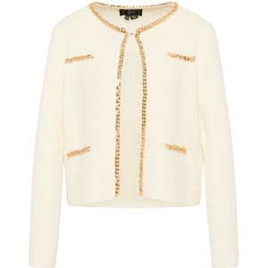 faina Gebreid vest  crème / goud