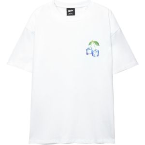 Pull&Bear Shirt 'STWD'  blauw / pastelblauw / groen / wit