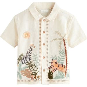 Next Overhemd  ecru / bruin / oranje