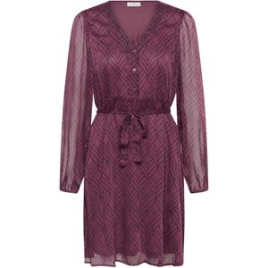 Kaffe Jurk 'KAdemi'  roodviolet / zwart