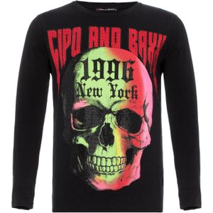 CIPO & BAXX Shirt  groen / rood / zwart