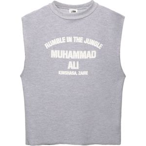 Pull&Bear Shirt  lichtgrijs / wit