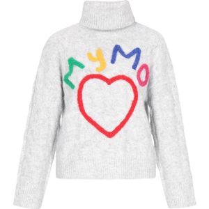 MYMO Trui  geel / lichtgrijs / groen / rood