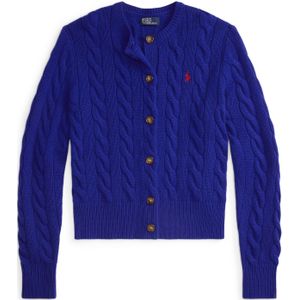 Polo Ralph Lauren - Gebreid Vest - Kobaltblauw - Lange Mouw