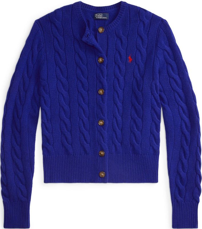 Polo Ralph Lauren - Gebreid Vest - Kobaltblauw - Lange Mouw