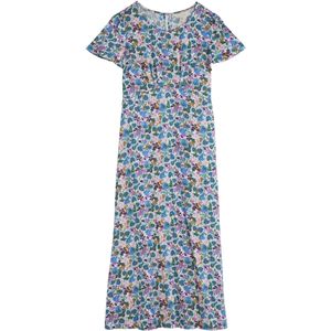 Seasalt Cornwall Zomerjurk 'Rosalind'  lichtblauw / groen / rosa / wit