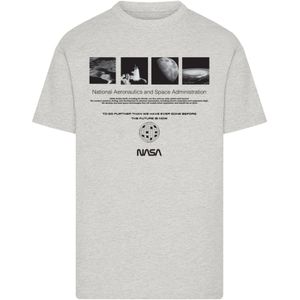 F4NT4STIC Shirt 'NASA Retro Photo Ad The Future Is Now'  grijs / zwart