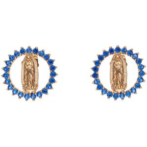 faina Oorbellen  navy / rose-goud