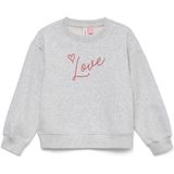 Vero Moda Girl Sweatshirt 'VMTINA'  grijs gemêleerd / rosa