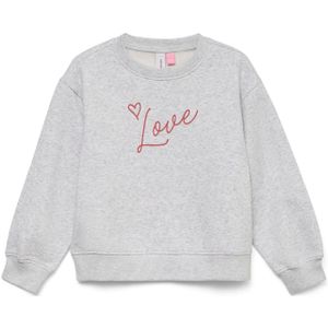 Vero Moda Girl Sweatshirt 'VMTINA'  grijs gemêleerd / rosa