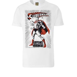 LOGOSHIRT Shirt 'SUPERMAN KRYPTONITE'  rood / zwart / wit