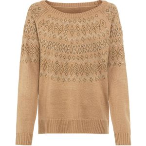 heine Trui  beige / camel / chocoladebruin