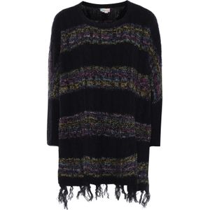ebeeza - Cape - Lichtblauw Lichtgeel Lichtroze Zwart - Knitwear - Ronde Hals