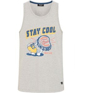 INDICODE JEANS Shirt 'Danis'  donkerblauw / geel / lichtgrijs