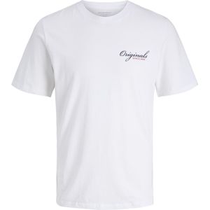 JACK & JONES Shirt  blauw / bloedrood / wit