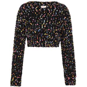 IZIA Trui  lichtbeige / geel / lila / zwart