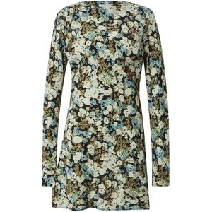 TOPSHOP Jurk  ecru / azuur / olijfgroen / zwart