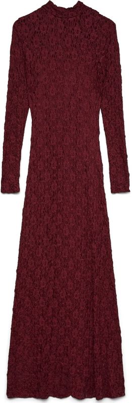 Vmluna - Lange Jurk - Maxi Lengte - Hoge Hals - Lange Mouwen