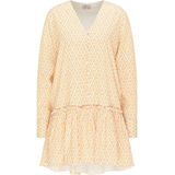 IZIA Zomerjurk  lichtgeel / wit