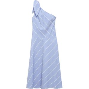 MANGO Jurk 'Elsal-h'  hemelsblauw / wit