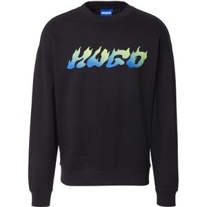 HUGO Sweatshirt 'Nifterix'  lichtblauw / appel / zwart