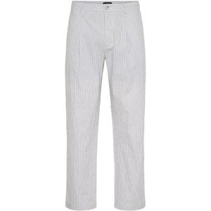 Matinique Broek 'MAHart'  lichtgrijs / wit