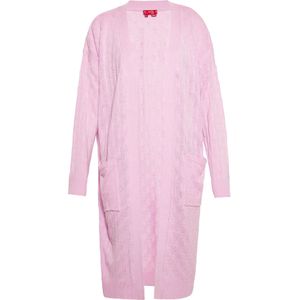 swirly Gebreid vest  lichtroze