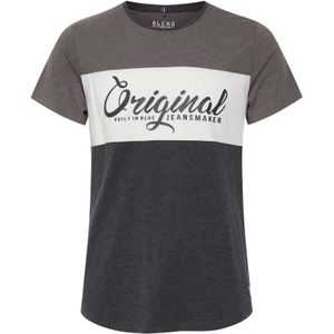 BLEND Shirt 'MALTE'  grijs / zwart / wit