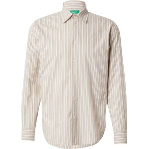 UNITED COLORS OF BENETTON Overhemd  beige / lichtbeige / donkerblauw / offwhite