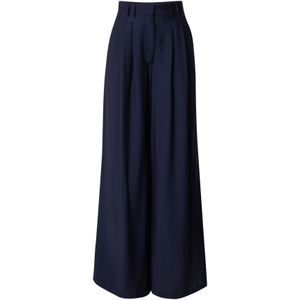 Guido Maria Kretschmer - Finja - Bandplooibroek - Navy - Wide Leg - High Waist
