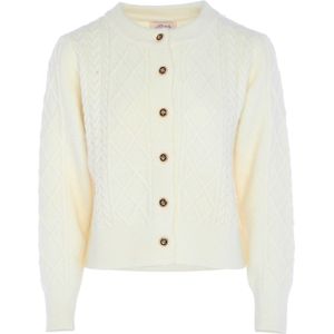 aleva Gebreid vest  wolwit