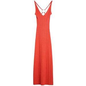 Bershka Gebreide jurk  rood