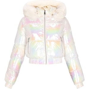 MYMO Winterjas  geel / groen / pink / offwhite