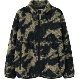 NAME IT Gebreid vest 'NKMOZIAS'  beige / groen / kaki