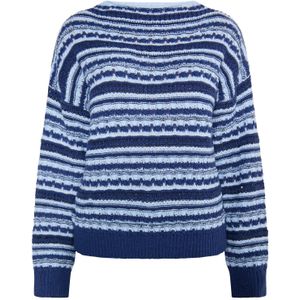 IZIA Trui  blauw / wit