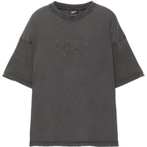 Pull&Bear Shirt 'STWD'  ivoor / lavendel / zwart