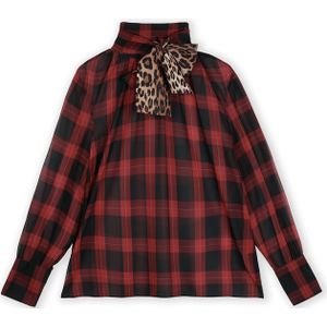 Lola Casademunt Blouse  lichtbeige / ombergrijs / donkerrood / zwart