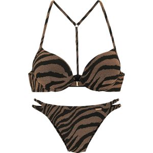 Look - Beugelbikini - Zwart/Goudkleur - Gewatteerde Cups