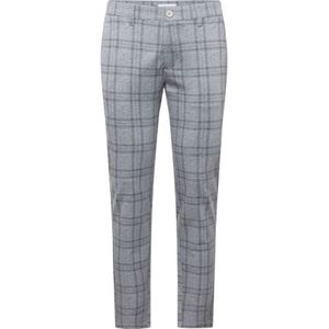 ONLY & SONS Geruite Tapered Fit Pantalon ONSMARK Lichtgrijs