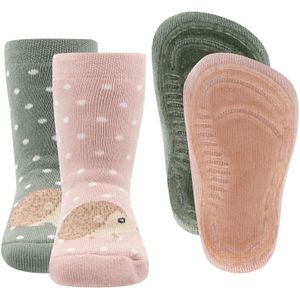 EWERS Sokken  riet / poederroze / wit