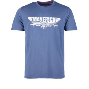 TOP GUN Shirt  blauw / wit