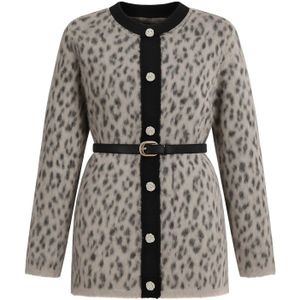 MODAMIHRAM Gebreid vest  grijs / taupe / zwart