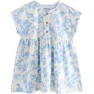 Next Jurk  lichtblauw / wit