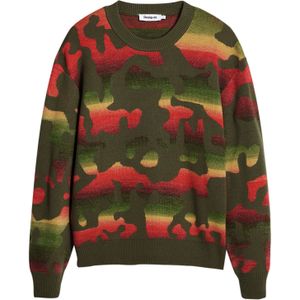 Desigual - Gestreepte Trui - Multicolor - Dierenprint - Lange Mouwen